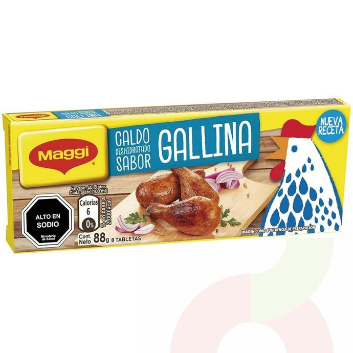 Caldo Sabor Gallina Maggi 8 Unidades 88Gr - Caldo Maggi 8*11Gr Gallina
