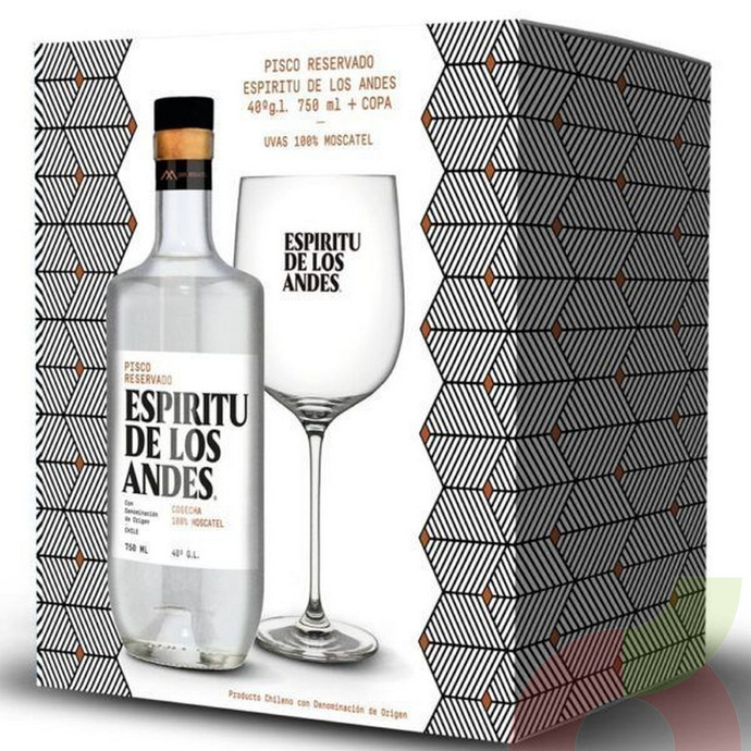 Pisco Espiritu De Los Andes mas Copa 750Cc  - espiritus de los andes (2).JPG