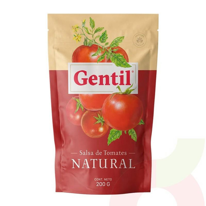 Salsa Tomate Natural Gentil 200Gr - Salsa Tomate Gentil 200Gr Natural