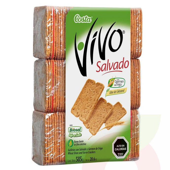 Galleta Vivo Salvado Costa 585Gr - Galleta Vivo Salvado Costa 585Gr