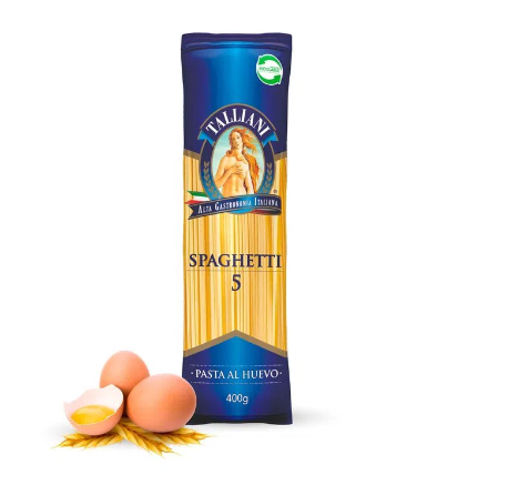 Pasta Spaghetti Nº5 con Huevos Frescos Talliani 400Gr - Al huevo .png