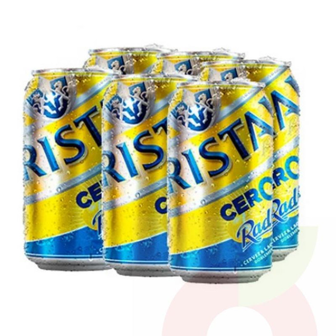 Cerveza Cero Cristal 350Cc 6 Unidades - Pack Cerveza Cero Radler Cristal 6 Latas 350Cc C/U