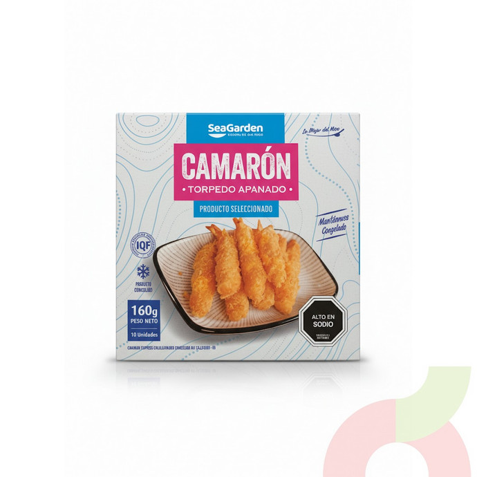 Camarón Torpedo Apanado SeaGarden 160Gr - 7804660840418.JPG