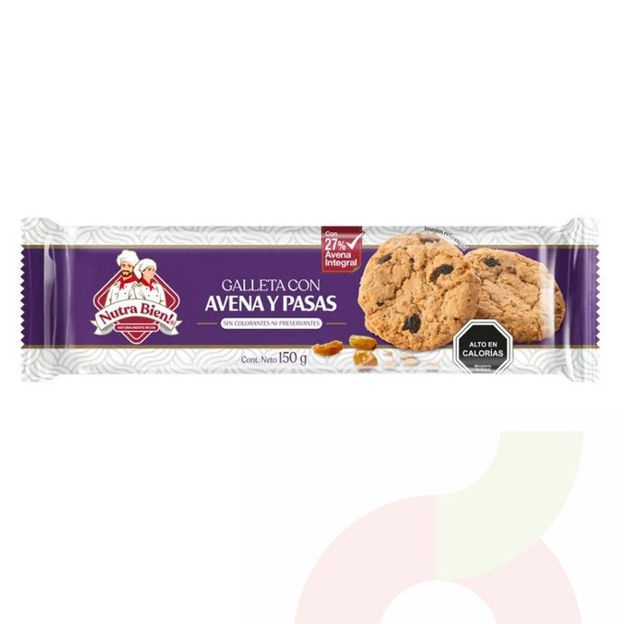 Galleta Avena Pasas Nutra Bien 150Gr  - 7803525001711.jpg