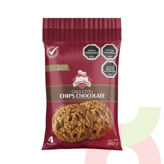 Galletón Chips Chocolate Nutra Bien 160Gr 4 Unidades - 7803525001131.JPG