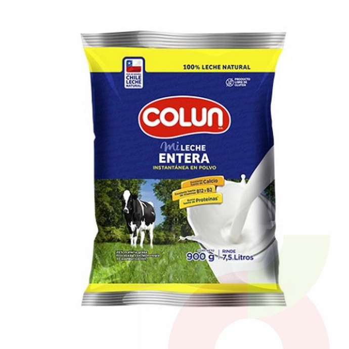 Leche en Polvo Entera Instantánea 900Gr - Leche En Polvo Colun 26% 900Gr