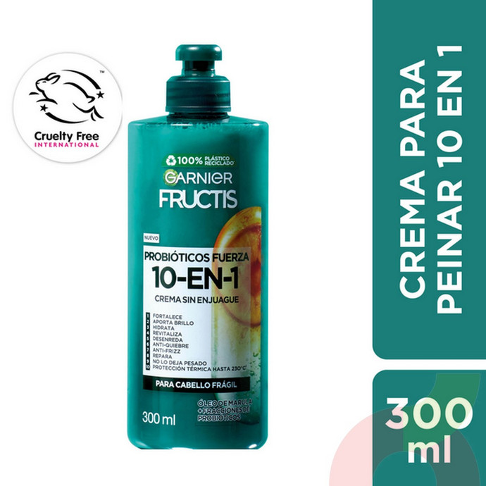 Crema Tratamiento 10 En 1 Fructis 300 Ml - crema para peinar 300 10 en 1 (2).JPG