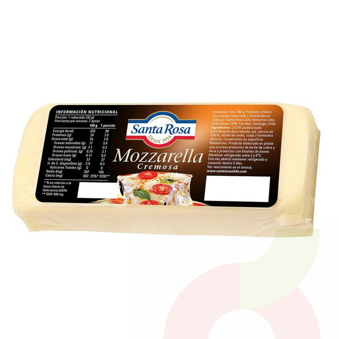 Queso Mozzarella Cremosa Santa Rosa 200Gr - mozzarella santa rosa.jpg
