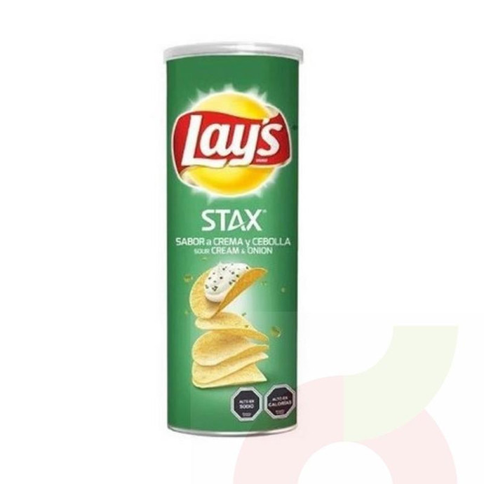 Papas Sabor Crema Y Cebolla Stax Lay´s 134Gr - Papas Stax Sabor Crema Y Cebolla 134G
