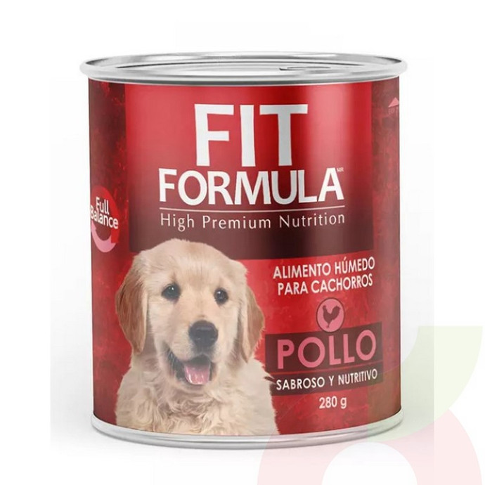 Alimento Húmedo Lata Cachorros Pollo High Premium Nutrition Fit Formula 280Gr - fit cachorro tarro.JPG