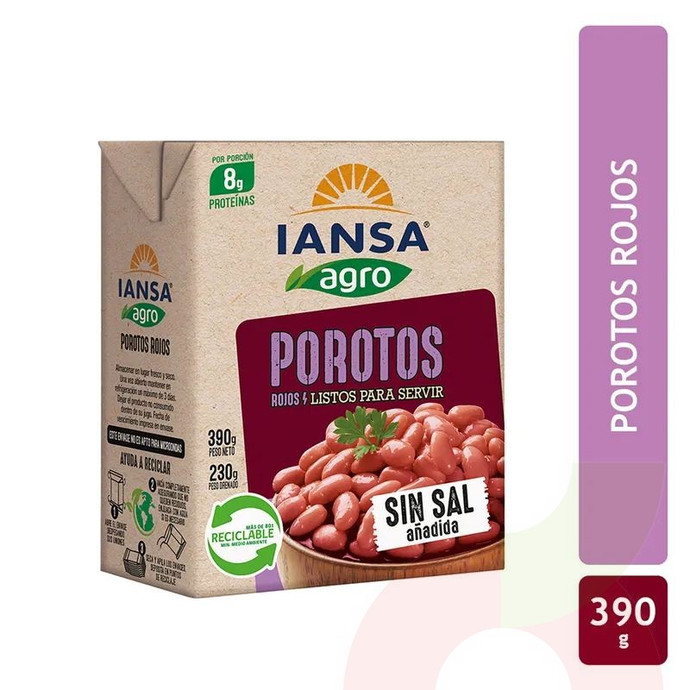 Porotos Rojos Iansa 390Gr  - porotos rojos iansa.jpg