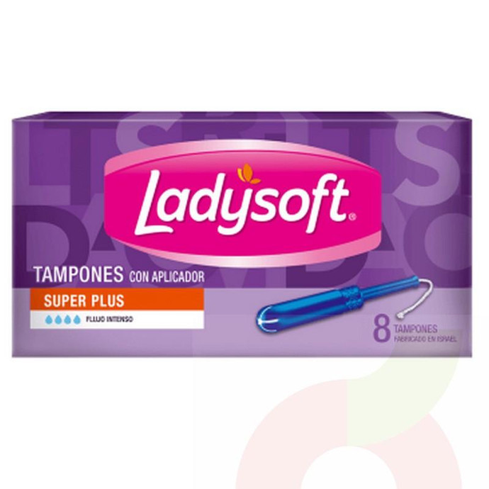 Tampones con Aplicador Super Plus Ladysoft 8 Unidades - Tampones Super Plus-Ladysoft 8U