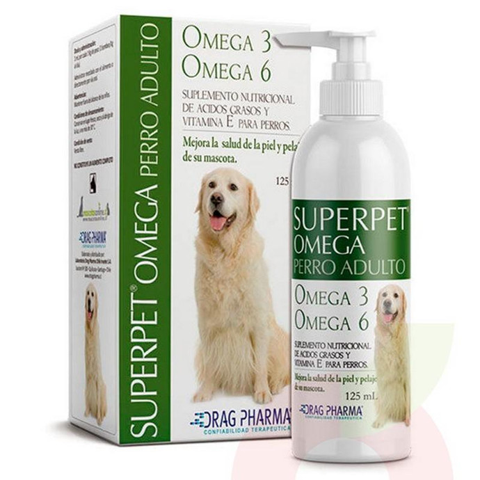 Suplemento Nutricional Ácidos Grasos, Vitamina E, Omega 3 y Omega 6 SuperPet Adulto 125Ml - Superpet Omega 3 125Ml Perro