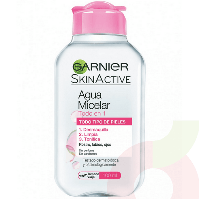 Agua Micelar Todo en 1 SkinActive Garnier 100Ml - Agua Micelar Todo En 1, Garnier 100Ml