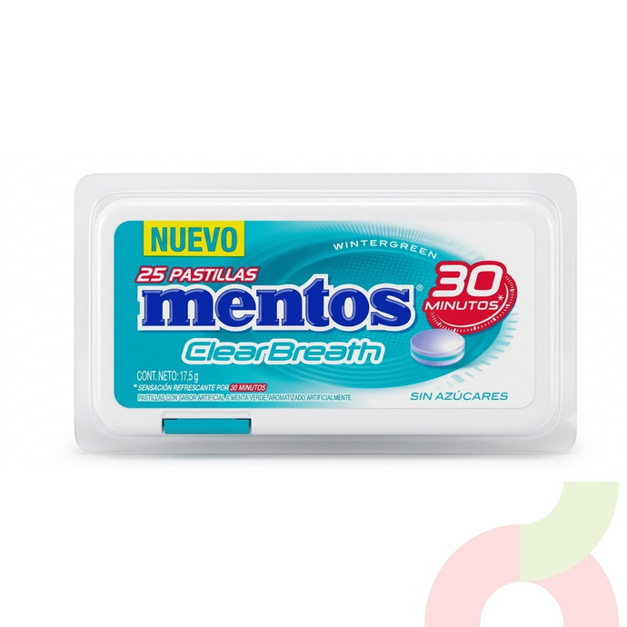 Pastillas Menta Verde Sin Azúcar Mentos 18Gr 25 Unidades - Pastillas Menta Verde Sin Azúcar Mentos 18Gr 25 Unidades.JPG