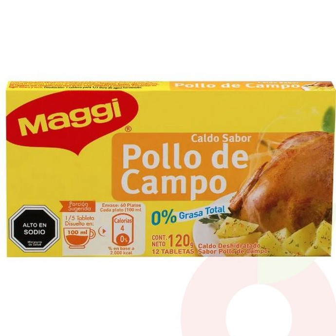 Caldo de Pollo Maggi 12 Unidades 120Gr - Caldo De Pollo-Maggi 12 Unid 10Gr