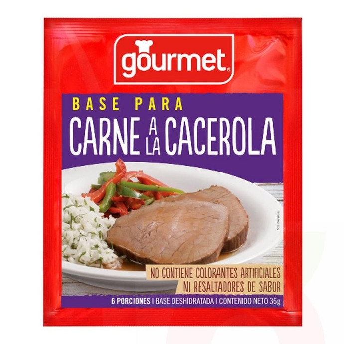 Base para Carne a la Cacerola Gourmet 36Gr - Base Para Carne A La Cacerola Gourmet 36Gr