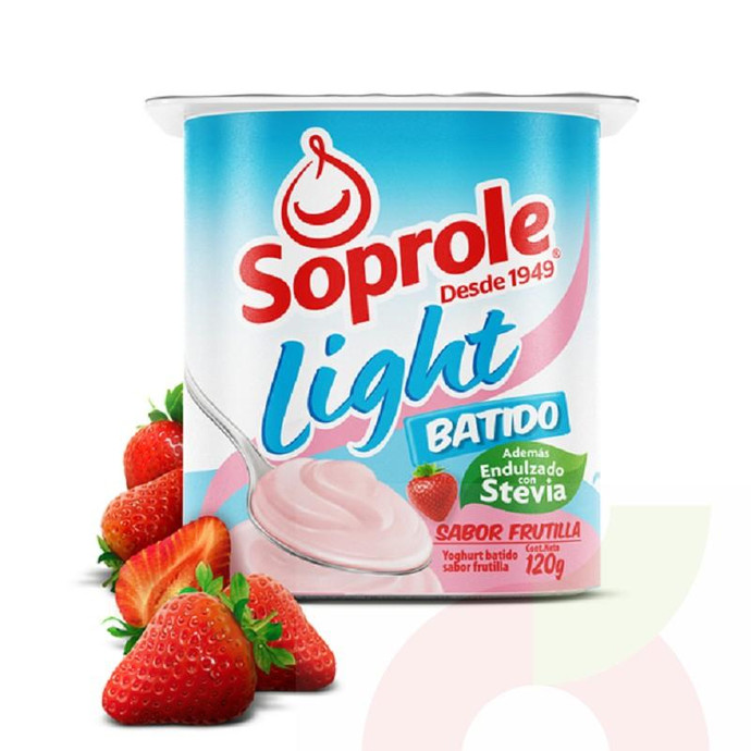 Yoghurt Light Frutilla Soprole 120Gr - Yogurt Light Frutilla-Soprole 120Gr