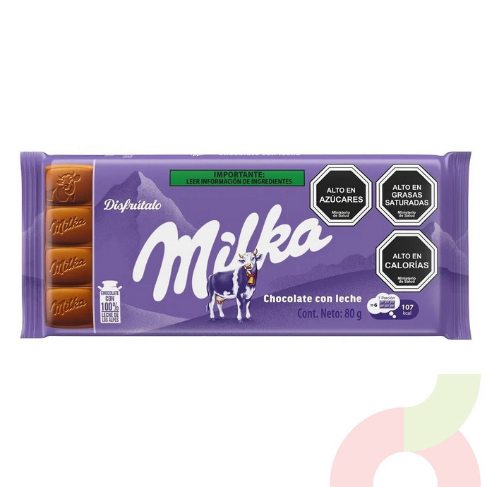 Chocolate con Leche Milka 80Gr - Chocolate con Leche Milka 80Gr.JPG