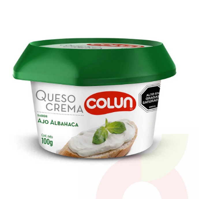 Queso Crema Ajo Albaca Colun 100Gr - Queso Crema ajo albaca.jpg