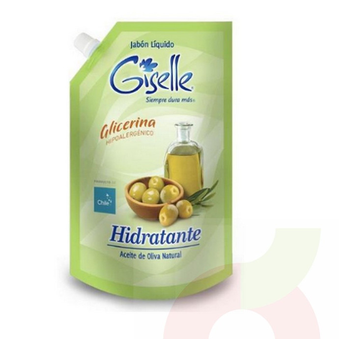 Jabón Líquido Hidratante Aceite de Oliva Giselle 750ml - Giselle Verde Bolsa.jpg