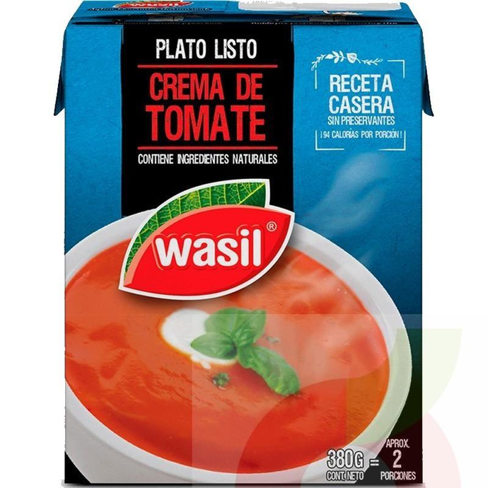 Crema de Tomate Tetra Pack Wasil 380Gr - Crema De Tomate Wassil 380Gr