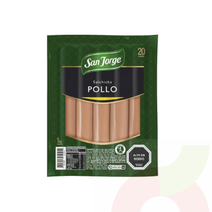 Vienesas de Pollo San Jorge 1Kg - Vienesas de Polla San orge .jpg