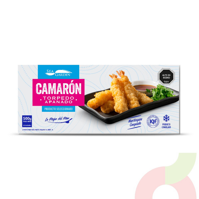 Camarón Torpedo Apanado SeaGarden 500Gr  - 7804660840623.JPG