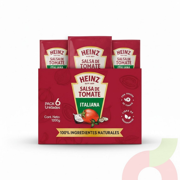 Pack Salsa Tomate Italiana Heinz 1200Gr  - pack salsa italiana.JPG