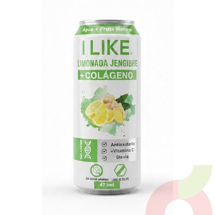 Agua Limonada Jengibre+Colageno I Like 473Ml - limonada jengibre lata.JPG