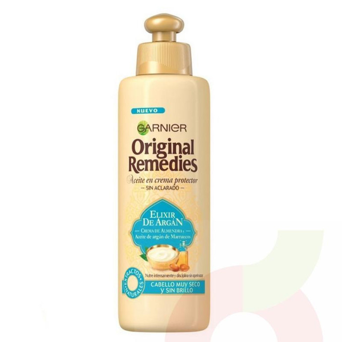 Aceite en Crema Original Remedies Elixir de Argán Cabello Seco Garnier 200Gr - Crema Trat. Elixir Argán-Garnier 200Gr