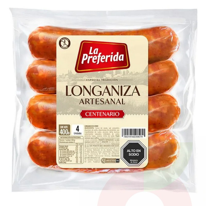 Longaniza Centenario La Preferida 400Gr - longaniza centenario 400.jpg