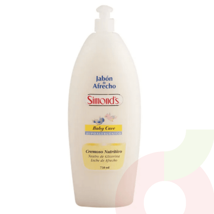 Jabón De Afrecho Cremoso Nutritivo Hipoalergénico Simonds 750Ml - Jabón De Afrecho-Simonds 750 Ml