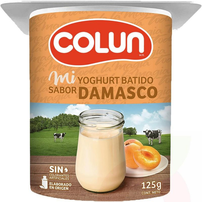 Yogurt Damasco Colun 125Gr - Yoghurt Damasco, Colun 125Gr