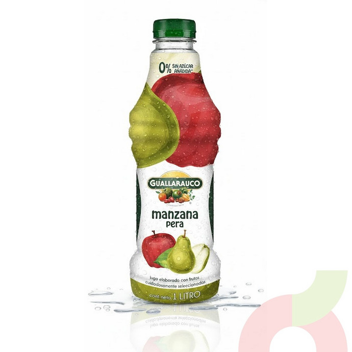 Jugo Manzana Pera Guallarauco 1Lt - manzana pera.JPG