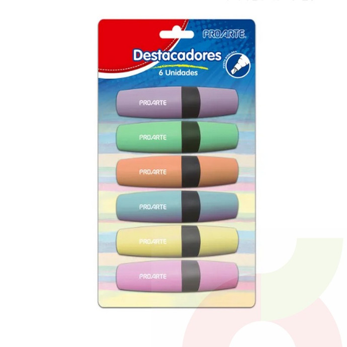 Destacadores Pasteles Proarte 6 Unidades - sdfgsd.jpg