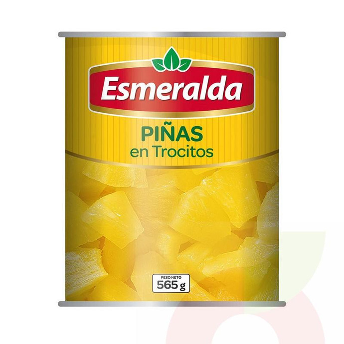 Piña Trocitos en Almíbar Esmeralda 565Gr - Piña Trocitos En Almibar Esmeralda 565Gr
