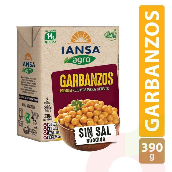 Garbanzo Listo para Servir Iansa  390Gr - Garbanzo iansa.jpg