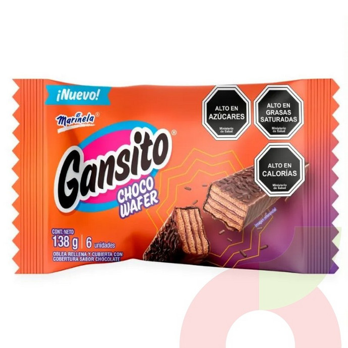 Gansito Choco Wafer Marinela 138Gr 6 Unidades - 7750727010976.JPG