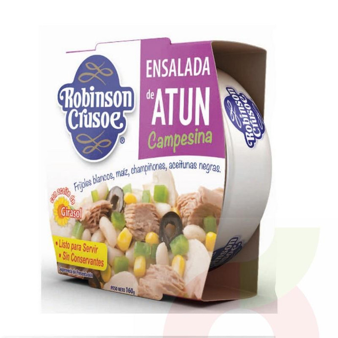 Ensalada de Atún Campesina Robinson Crusoe 160Gr - Atún Ensalada Campesina-Robinson Crusoe 210Gr