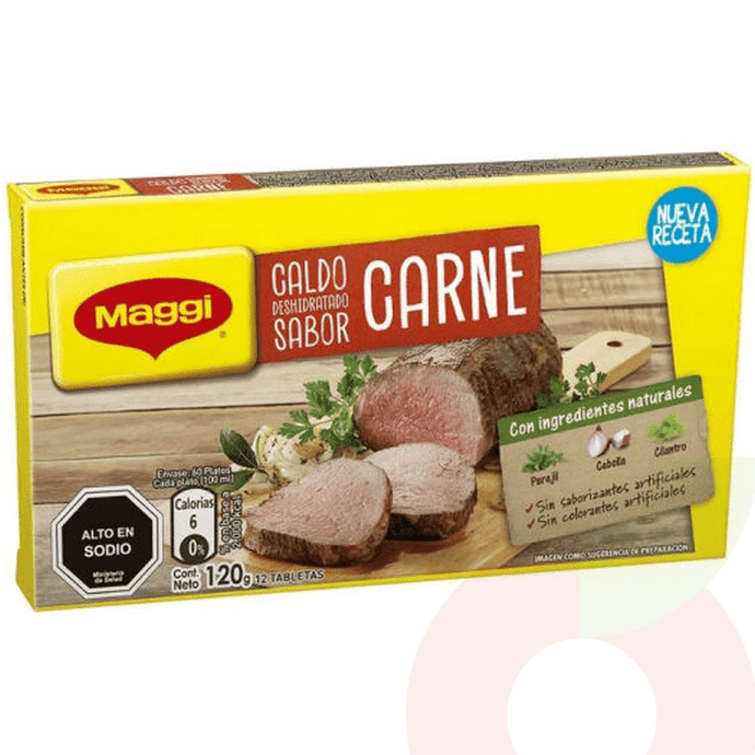 Caldo Sabor Carne Maggi 12 Unidades 120Gr - Caldo De Carne-Maggi 12 Unid 10Gr