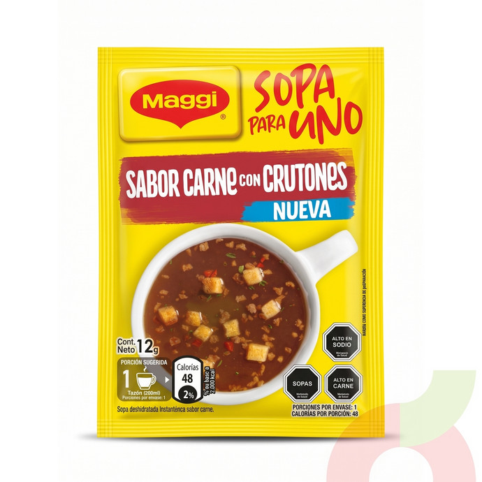 Sopa para Uno Carne con Crutones Maggi 12Gr - Sopa para Uno Carne con Crutones Maggi 12Gr.JPG