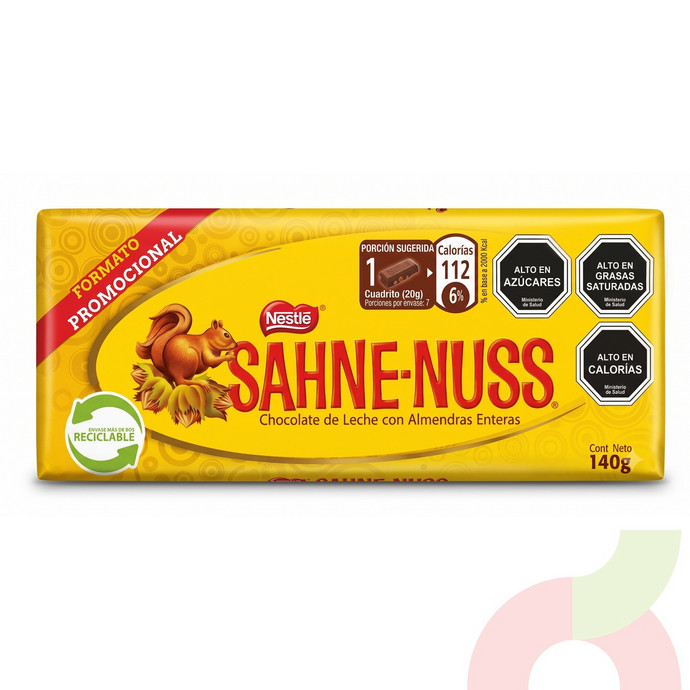 Chocolate Sahne Nuss Nestlé 140Gr - Chocolate Sahne Nuss Nestlé 140Gr.JPG