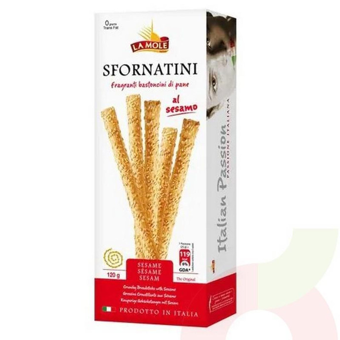Grissini Con Sesamo La Mole 120Gr - Grissini La Mole 120Gr Sesamo