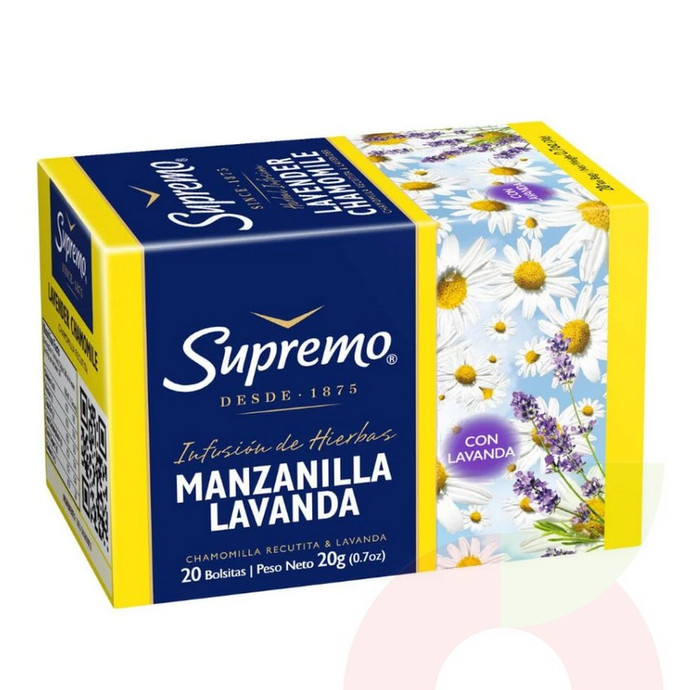 Te Hierbas Manzanilla Lavanda 20 Unidades  - te manzanilla lavanda.jpg
