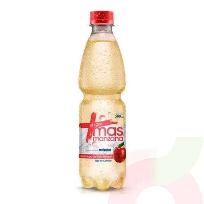 Agua Mas Manzana Cachantun 600Ml - Agua Cachantun Mas 600Cc Manzana