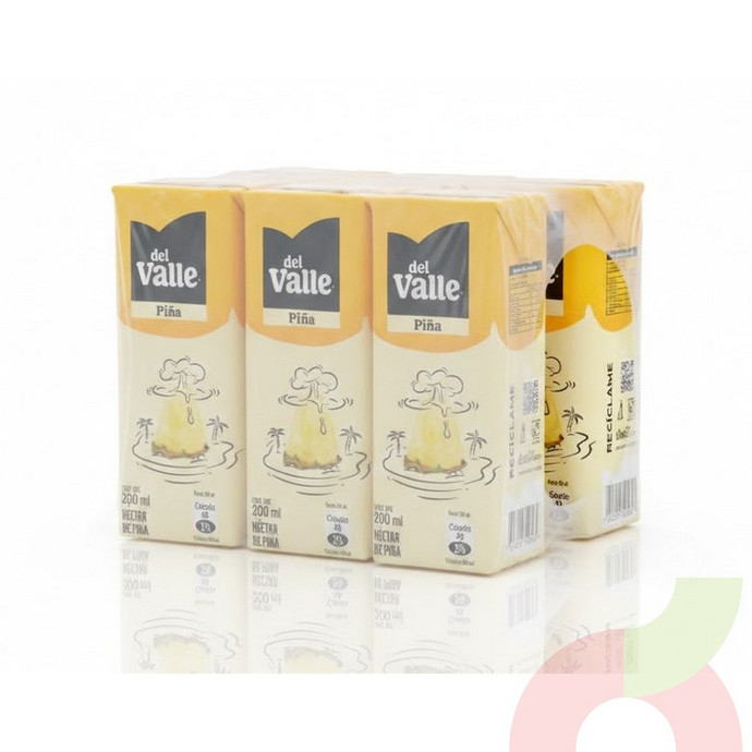 Pack Néctar Piña Del Valle 200Cc 6 Unidades - pack piña.JPG