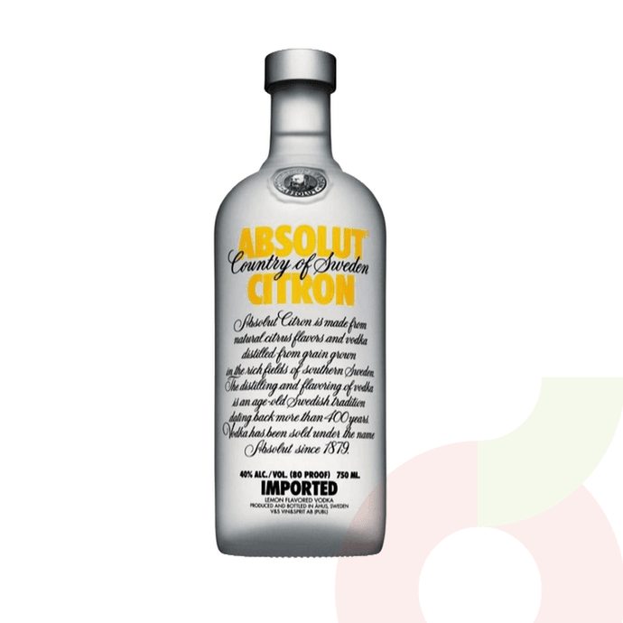 Vodka Citron Absolut 750Ml - Vodka Citron-Absolut 750Ml