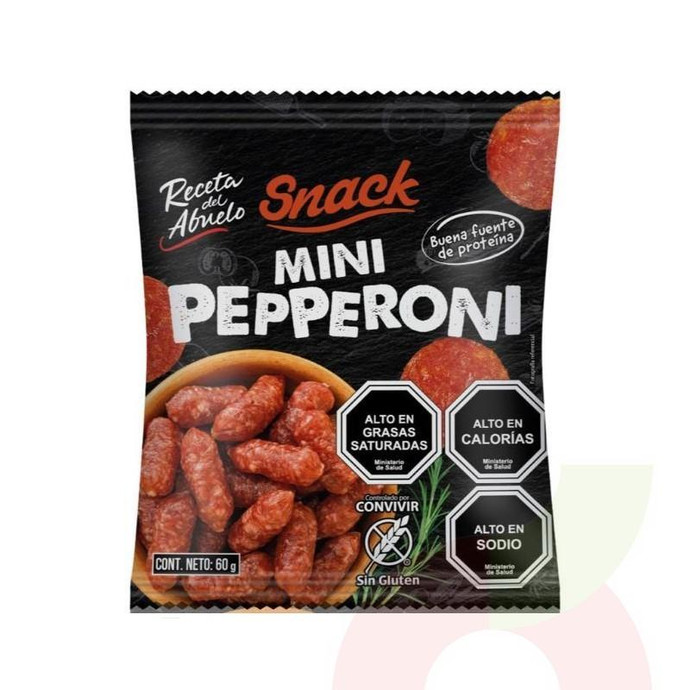 Snack Mini Pepperoni Receta del Abuelo 60Gr - Snack Mini Pepperoni 60Gr
