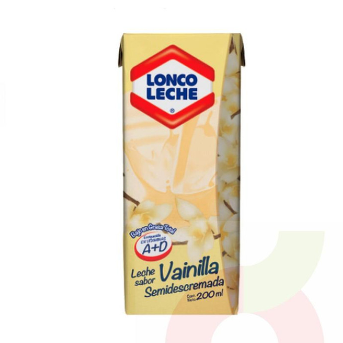 Leche Semidescremada Vainilla Loncoleche 200Ml - Leche Semidescremeda Vainilla-Loncoleche 200Ml